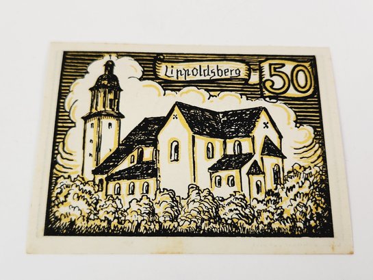 Antique.... 1921s Notgeld  50 Pfennig Bank Note  German For 'emergency Money' UNC Condition