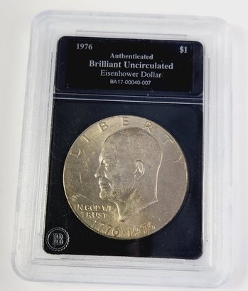 1976  Eisenhower Dollar  In Slab Bicentenial