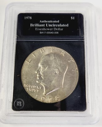 1978 Eisenhower Dollar In Slab