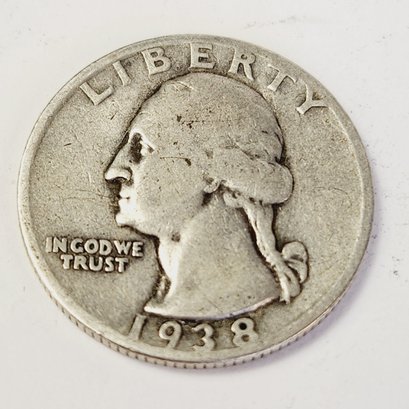 1938-S Washington Silver Quarter (Better Date And Mint Mark)