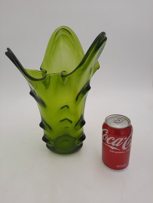 Large Vintage MCM Freeform Vase- Viking Glass
