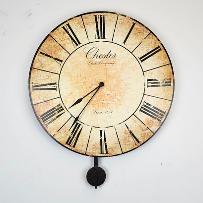 Battery Operated Decorative Clock With Pendulum