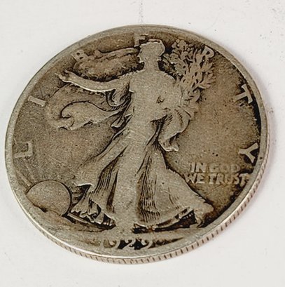 1929 S  Walking Liberty Silver Half Dollar(better Year With S Mint Mark)