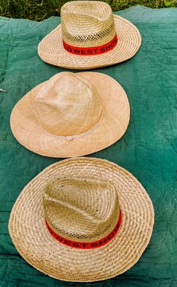 Three Hats - One Panama Jack Canvas Sun Hat, Two 'Buffalo Bill's Wild West' Straw Hats