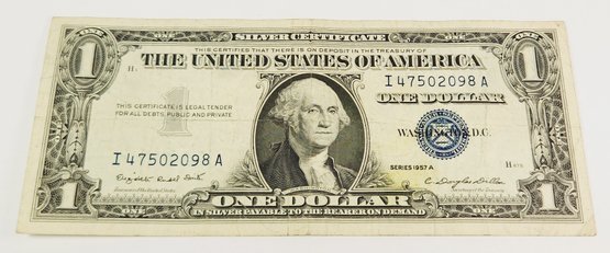 1957  $1 Dollar Blue Seal Silver Certificate