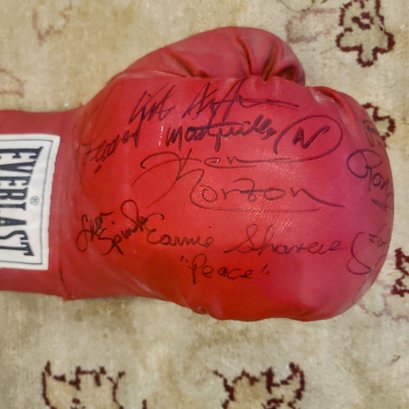 SIGNED Everlast Boxing Glove Red/12