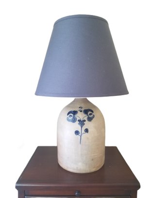 Vintage Stoneware 2 Gallon Jug Table Lamp