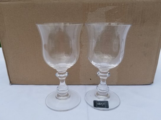 Sixteen Mikasa French Country Side Clear 15oz Wine Goblets Glasses - New Condition