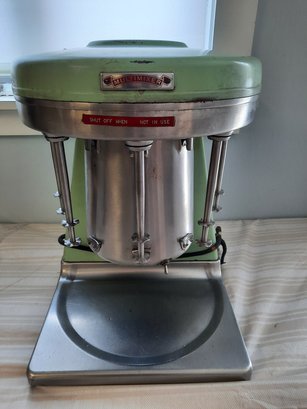 RARE Vintage 1940s 5 Head MULTIMIXER Industrial Milkshake Mixer In Sage Green- Working Order- NO SHIPPING