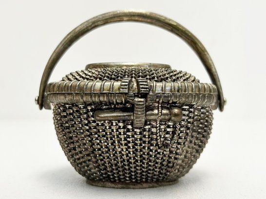 A Pill Or Jewelry Case IN Basket Form
