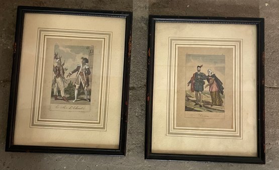 Two 19th Century Hand Colored Prints