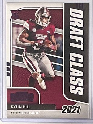 2021 Panini Contenders Draft Picks Kylin Hill Draft Class Purple Parallel Rookie Card #33
