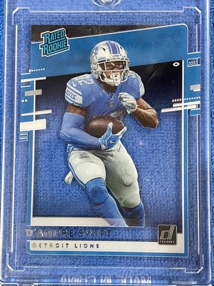 2020 Panini Donruss Clearly Rated Rookie D'Andre Swift Card #RR-DS