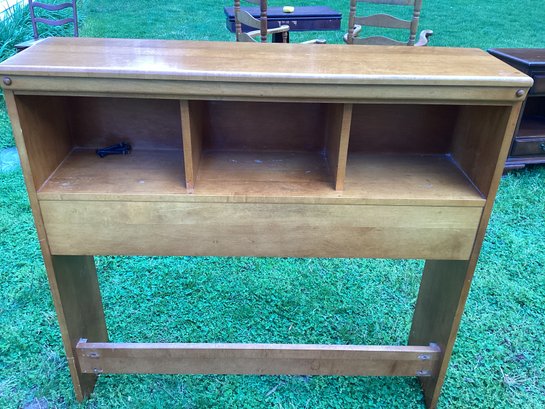 Vintage Maple Bookcase Twin Size Headboard With Frame