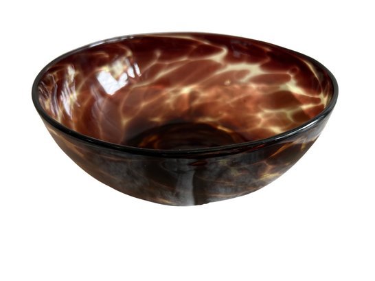 Scarce 19th Century Hand-Worked Tortoiseshell Glass Bowl