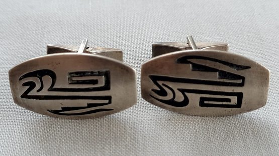Sterling Silver Native Southwestern Vintage Cuff Links
