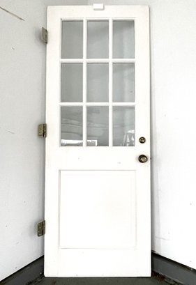 An Exterior 9 Lite Wood Door - 32 X 83.25