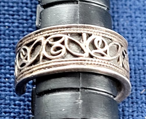 Vintage Sterling Silver 925 Fancy Scroll Toe Ring