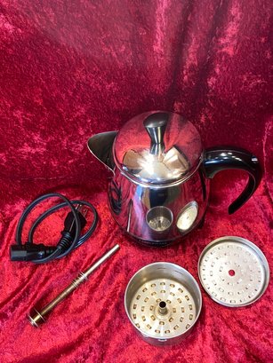 Farberware 4 Cup Automatic Percolator Electric Coffee Maker Stainless Steel