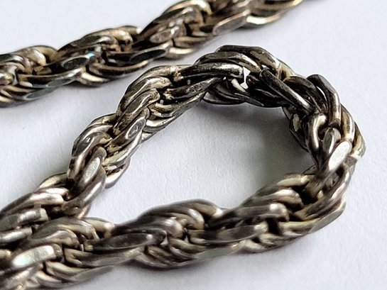 Fancy Sterling Silver Made In Italy Vintage Chain Bracelet