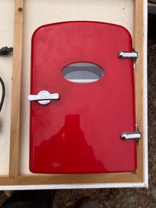 Mini Desk Refrigerator Red