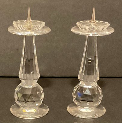 PR. Swarovski Crystal Candlesticks, Pin Style