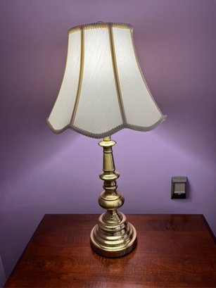 Pair Of Brass Bedside Lamps