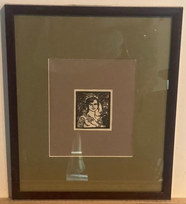 Framed Woodblock Print By G. Jeanniot