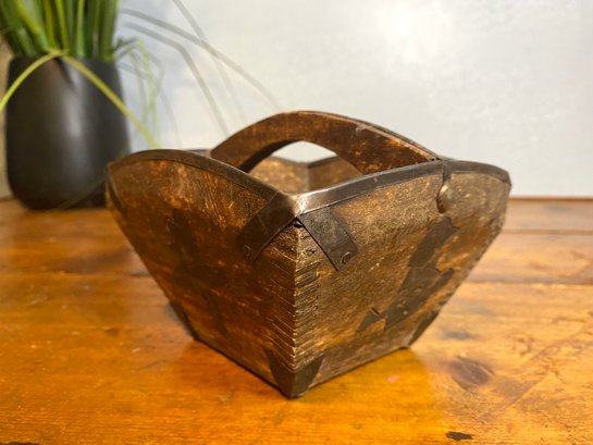 Small Antique Chinese Rice Basket