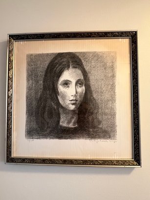 Raphael Soyer, Lithograph, 70/150, 'Portrait Of A Girl'