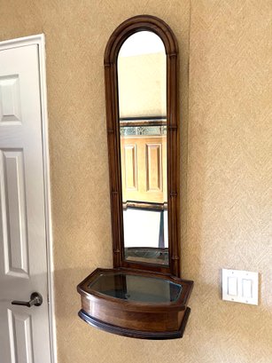 Vintage Brandt Beveled Edge Mirror With Lidded Storage Area