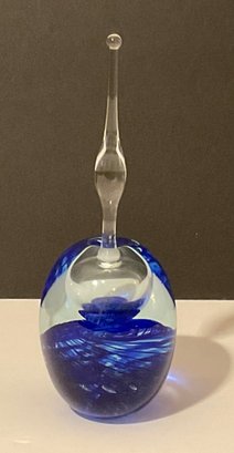 OBG Stunning Crystal Hand Blown Perfume Bottle, Cobalt Blue
