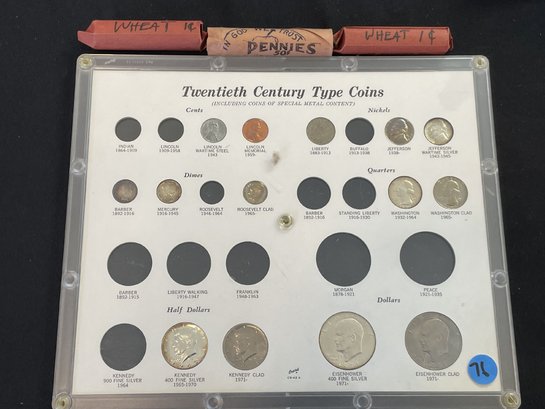 20TH CENTURY COIN TYPES AND WHEAT PENNIES