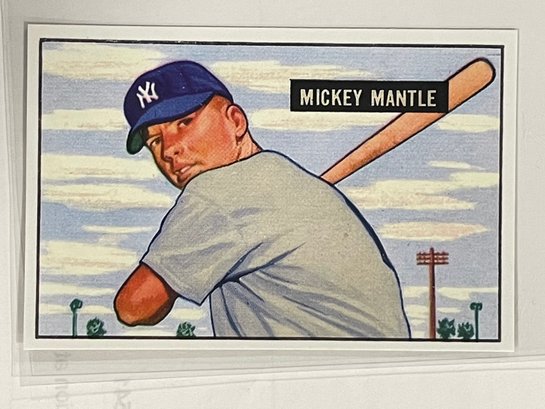 1951 Bowman Mickey Mantle Card #253