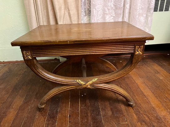 Vintage Curule Bench Or Side Table