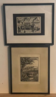 Framed Woodcut And Woodblock Prints