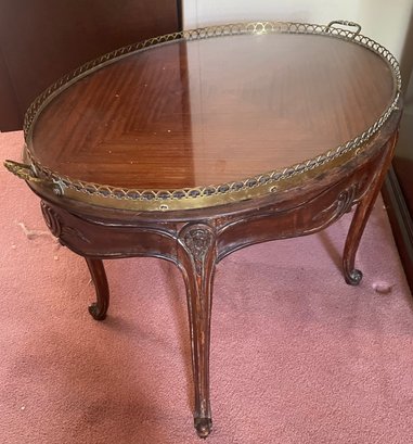 Brass Bound French Style Tray Table