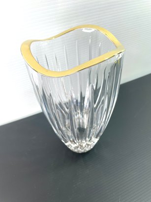 Crystal Gilded Edge Vase