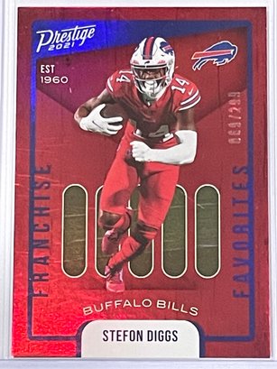 2021 Panini Prestige Franchise Favorites Stefon Diggs Xtra Points Red Refractor Card #FF-12   Numbered 69/299