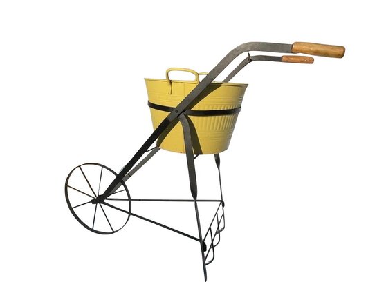 Wheelbarrow Planter  Yellow
