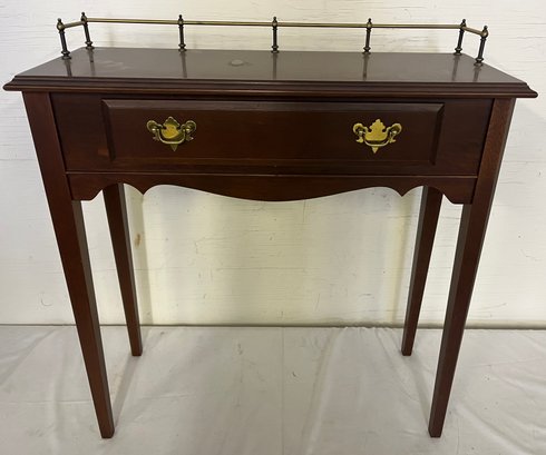 Contemporary One Drawer Stand With Brass Gallery