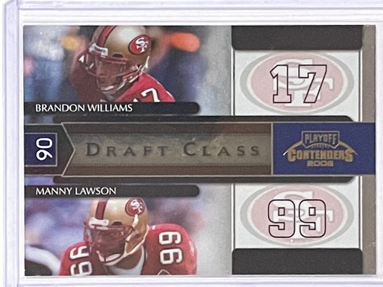 2006 Donruss Playoff Contenders Draft Class Manny Lawson  Brandon Williams Rookie Card #DC-22   #rd. 807/1000