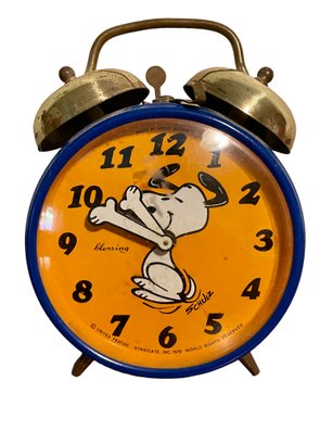 Vintage 1970s Snoopy  Alarm Clock