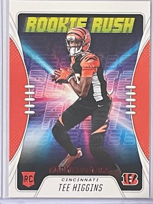 2020 Panini Rookies And Stars Tee Higgins Red Parallel Rookie Rush Rookie Card #RR-13