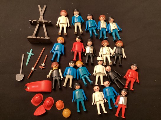 Large Lot Of Playmobil People Plus Some Accessories