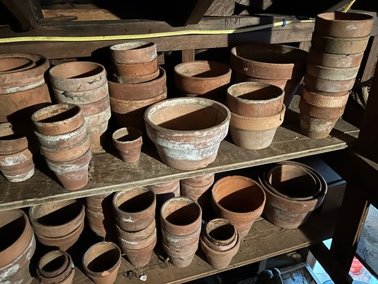 Large Lot Of Clay Pots