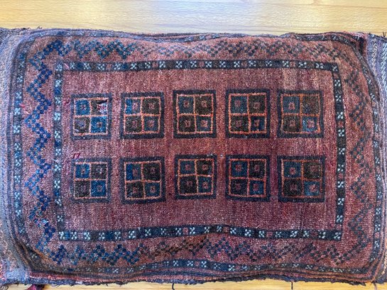 Antique Kilim Wool Prayer Rug Pillow