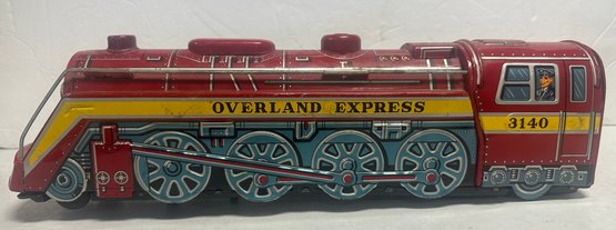 Overland Express 3140 Tin Battery Op Train.            C5
