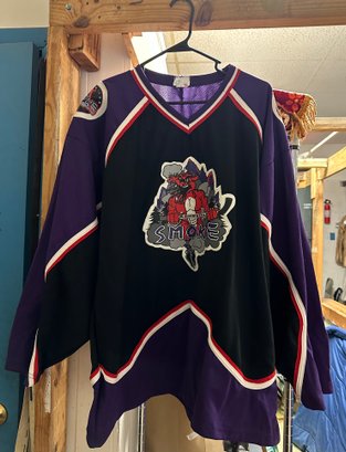 Asheville Smoke Hockey Jersey - Athletic Knit Large Men's - Made In Canada                E3