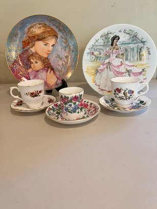 Porcelain Lot, Edna Hibel, Limoges, Crown Staffordshire,